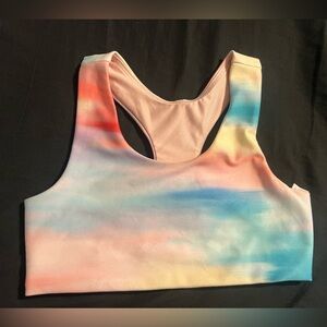 Colorful Tie-Dye Sports Bra